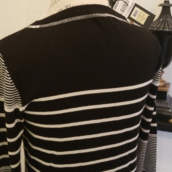 NWT Rachel Zoe "Tommy" Sweater Dress BLK WHT SML - Picture 5 of 8